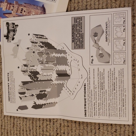 3-D Castle Puzzle (Like new, unused) - Picture 7 of 8